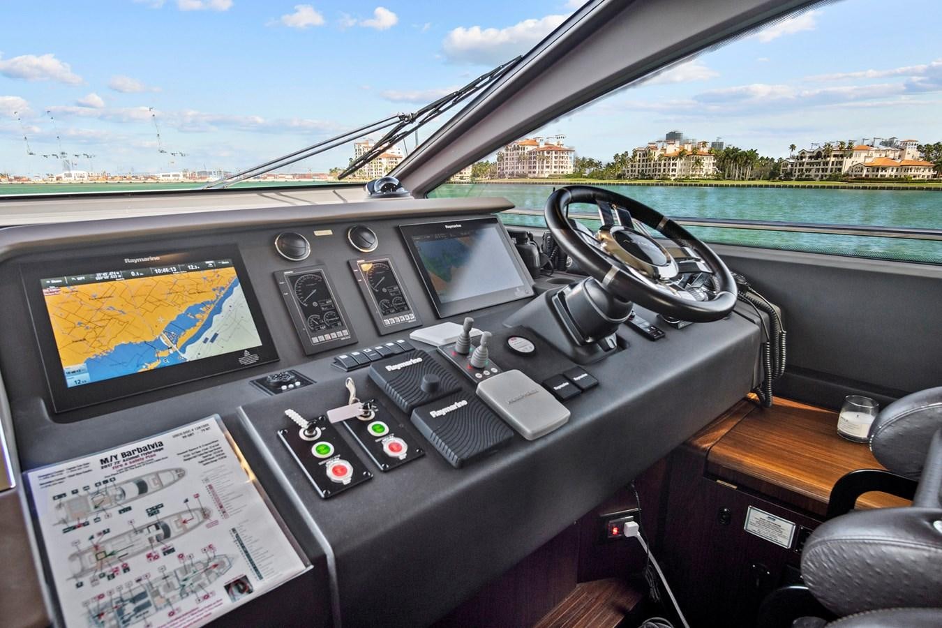 inside of a car aboard GRATITUDE Yacht for Sale