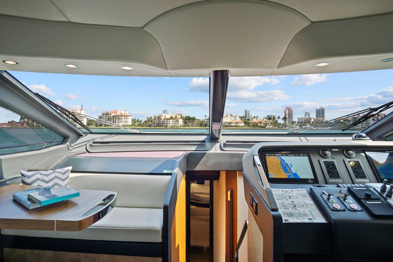 inside of a car aboard GRATITUDE Yacht for Sale
