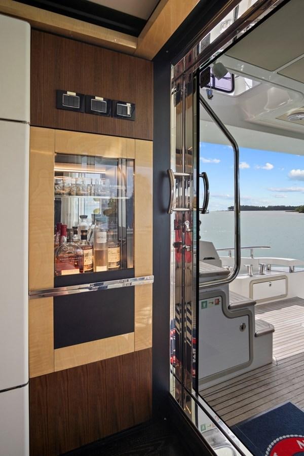 a door with glass doors aboard GRATITUDE Yacht for Sale