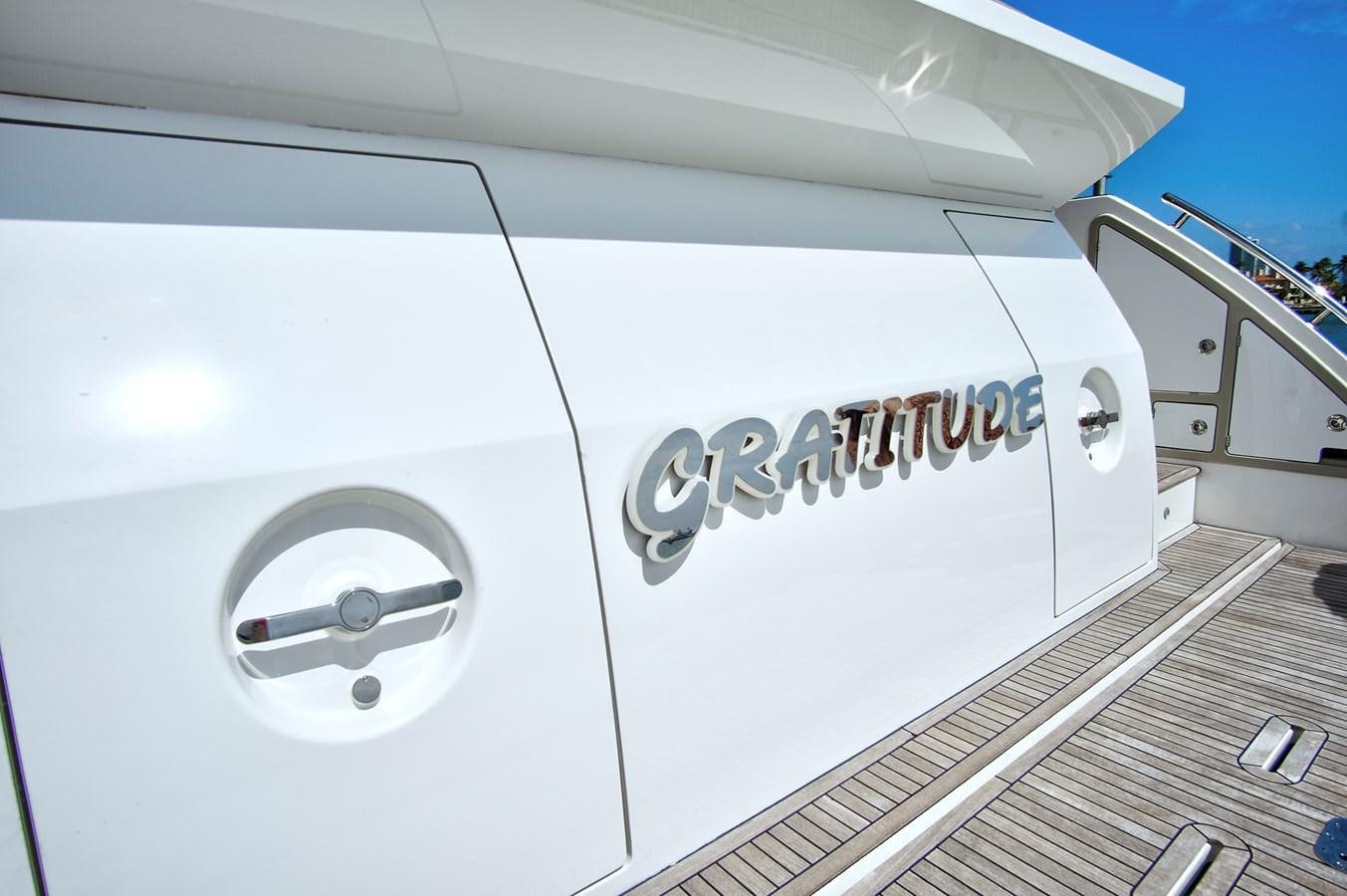a large white machine aboard GRATITUDE Yacht for Sale