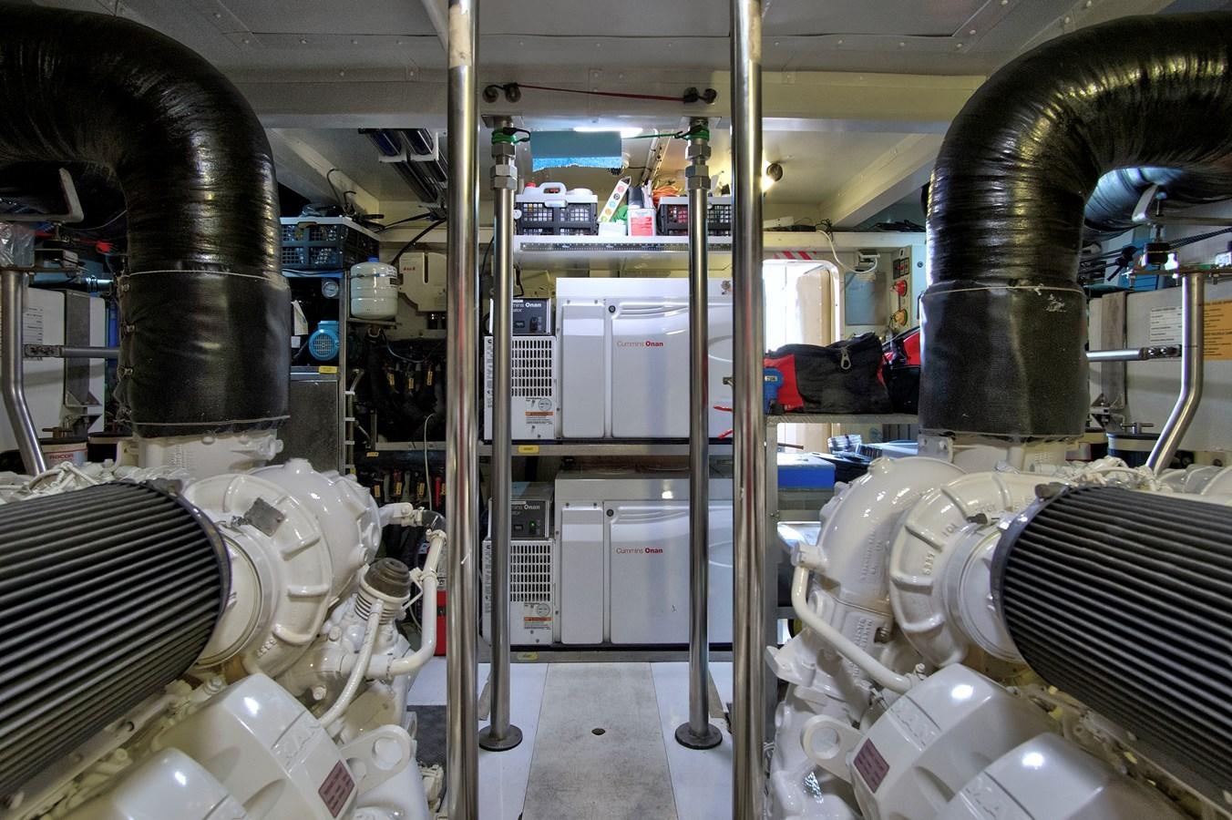 a large factory machinery aboard GRATITUDE Yacht for Sale