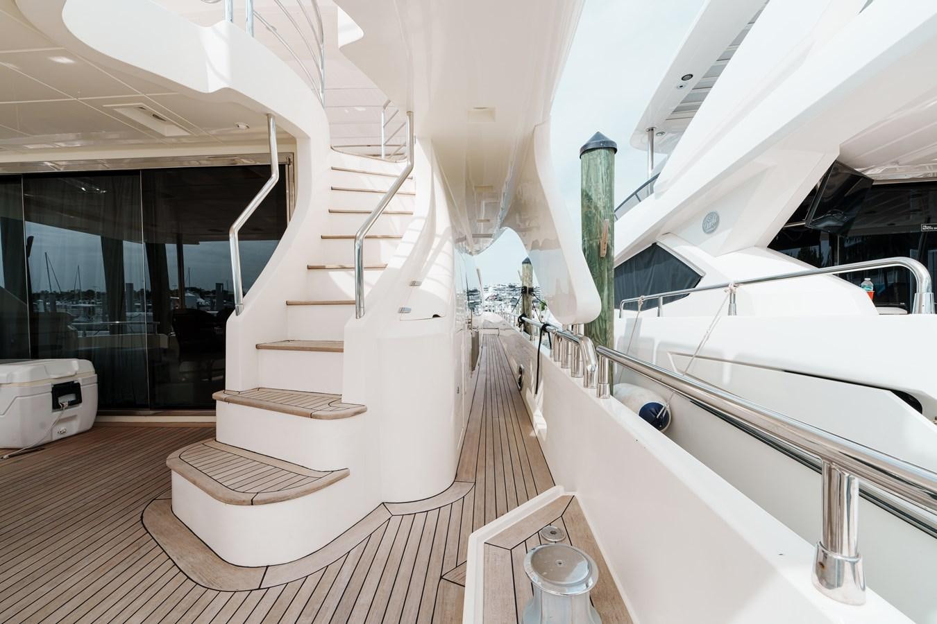 a staircase in a building aboard AZIMUT 85 FLY Yacht for Sale