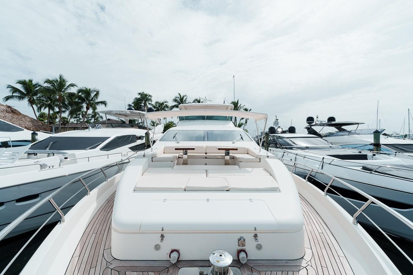 a group of yachts in a row aboard AZIMUT 85 FLY Yacht for Sale