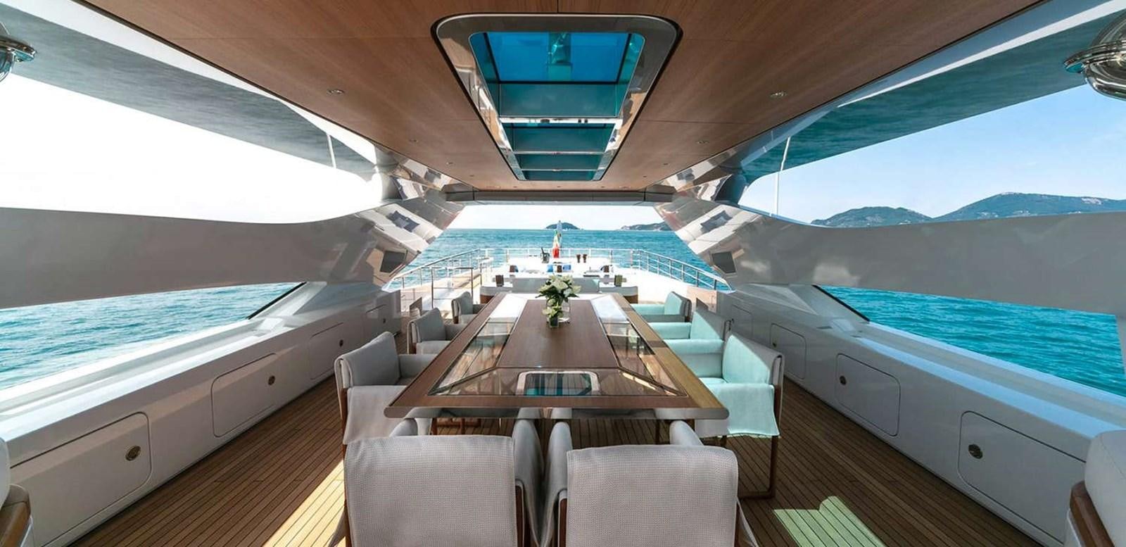 inside of a boat aboard EL LEON Yacht for Sale