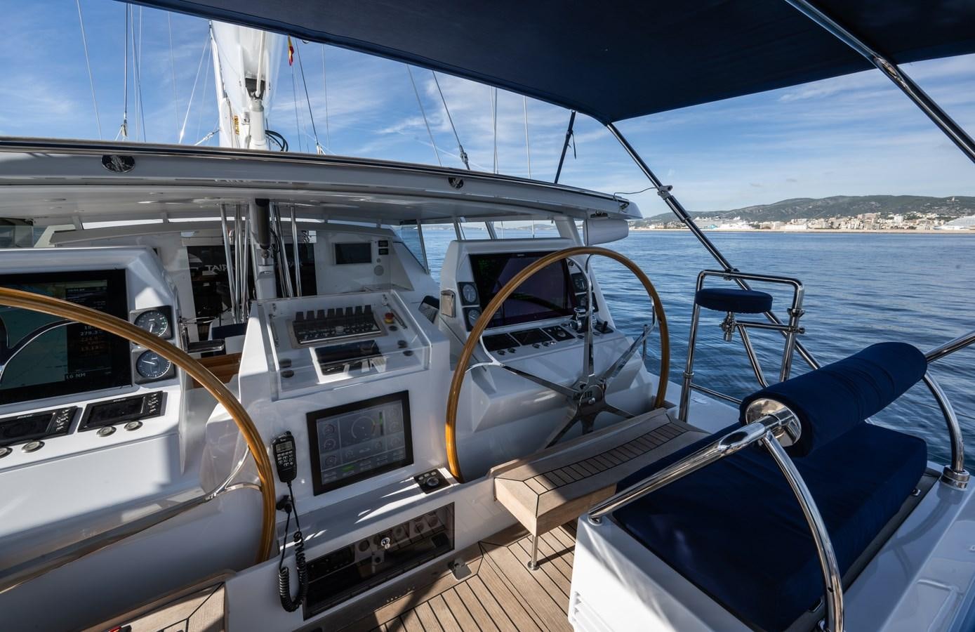 the front of a boat aboard TAIPAN OF WALES Yacht for Sale