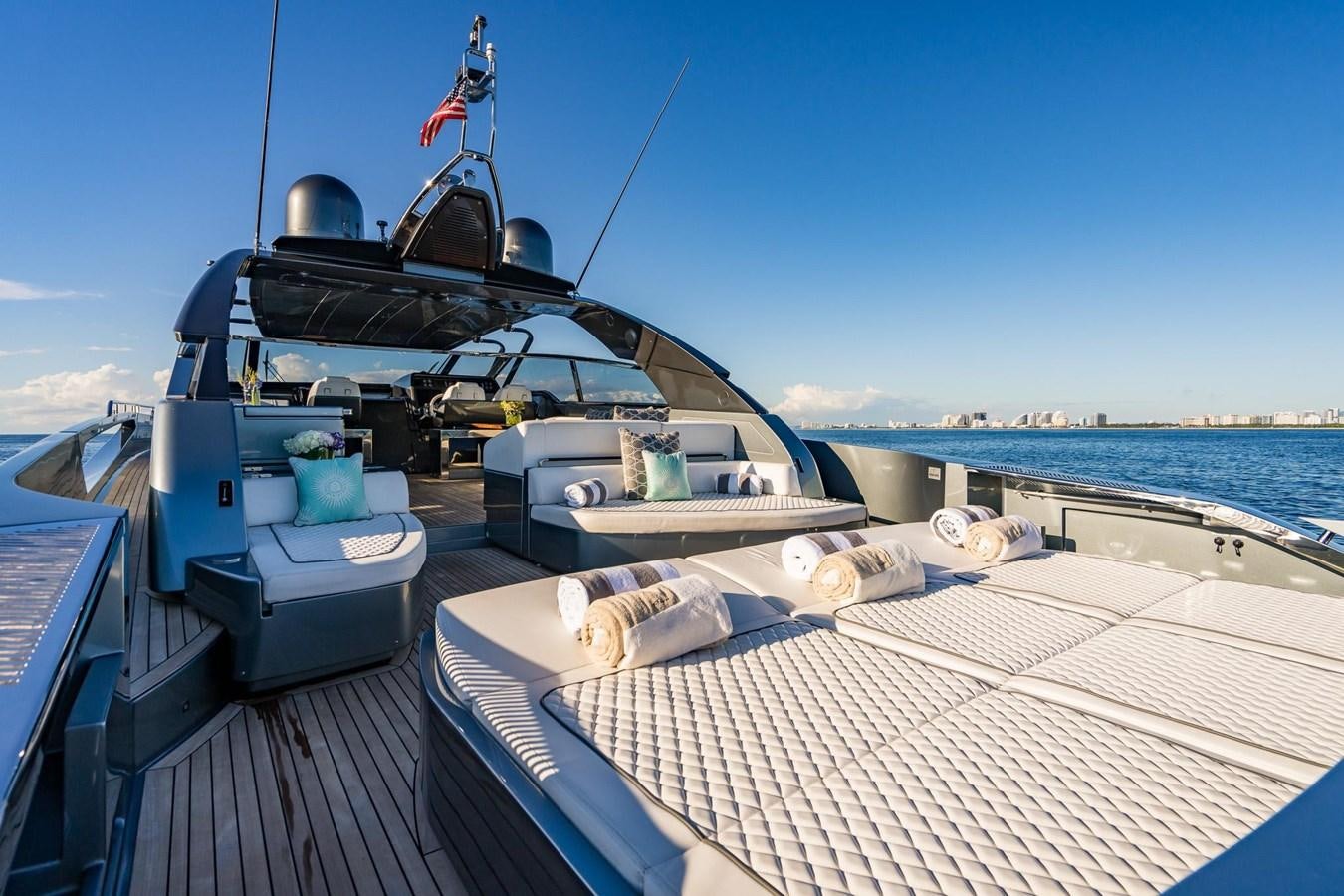 a boat on a deck aboard 2021 RIVA 76' BAHAMAS Yacht for Sale