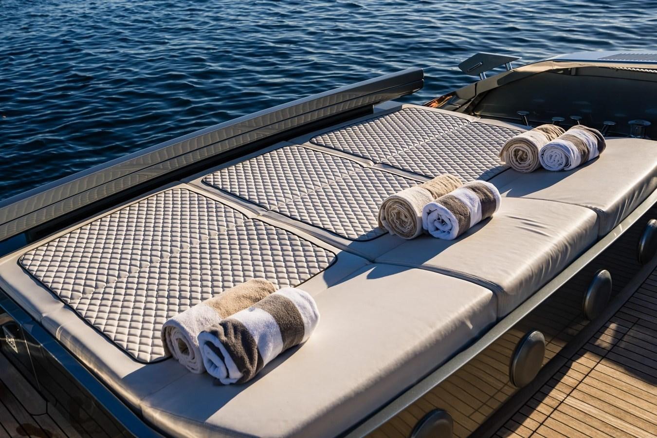 a fishing net on a boat aboard 2021 RIVA 76' BAHAMAS Yacht for Sale