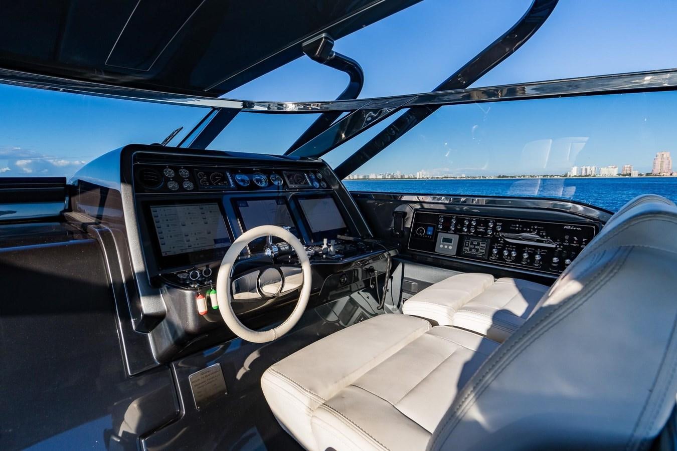 inside of a car aboard 2021 RIVA 76' BAHAMAS Yacht for Sale
