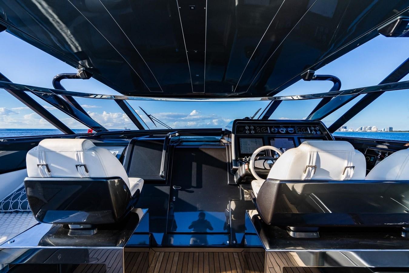 inside of a car aboard 2021 RIVA 76' BAHAMAS Yacht for Sale