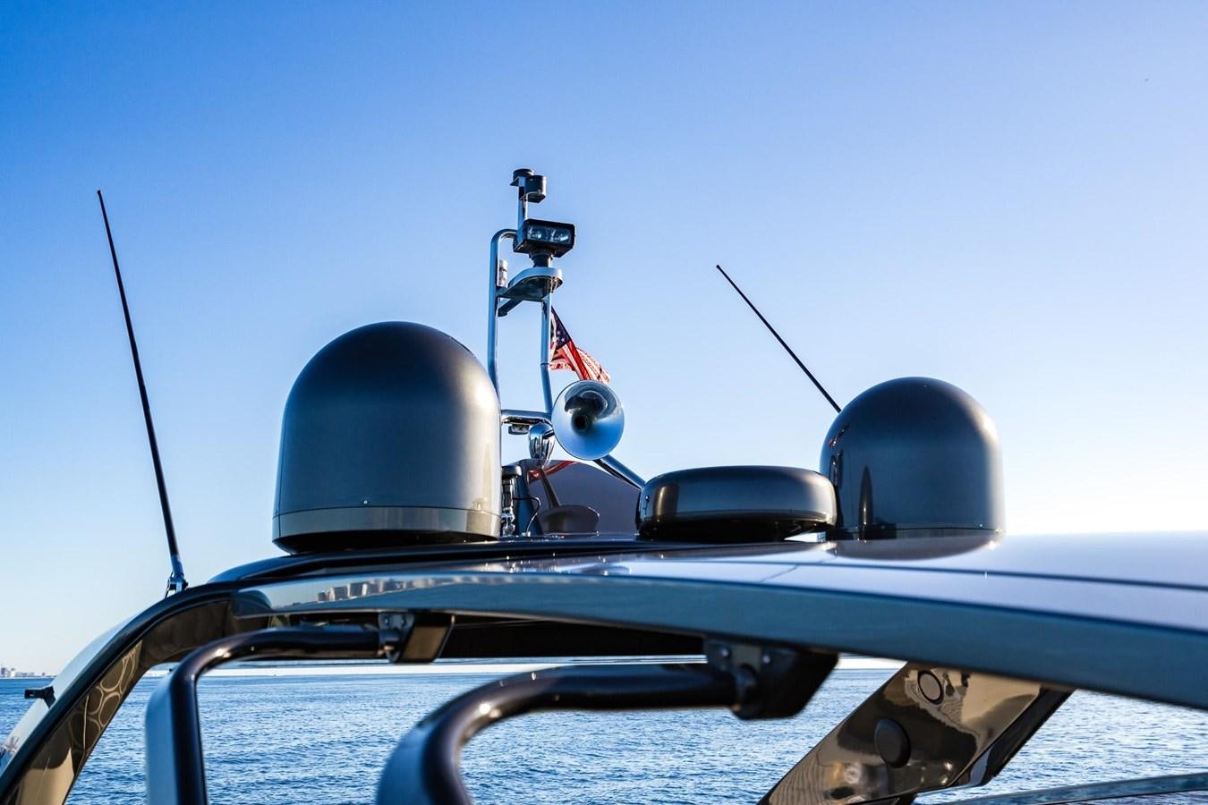 a person on a boat aboard 2021 RIVA 76' BAHAMAS Yacht for Sale