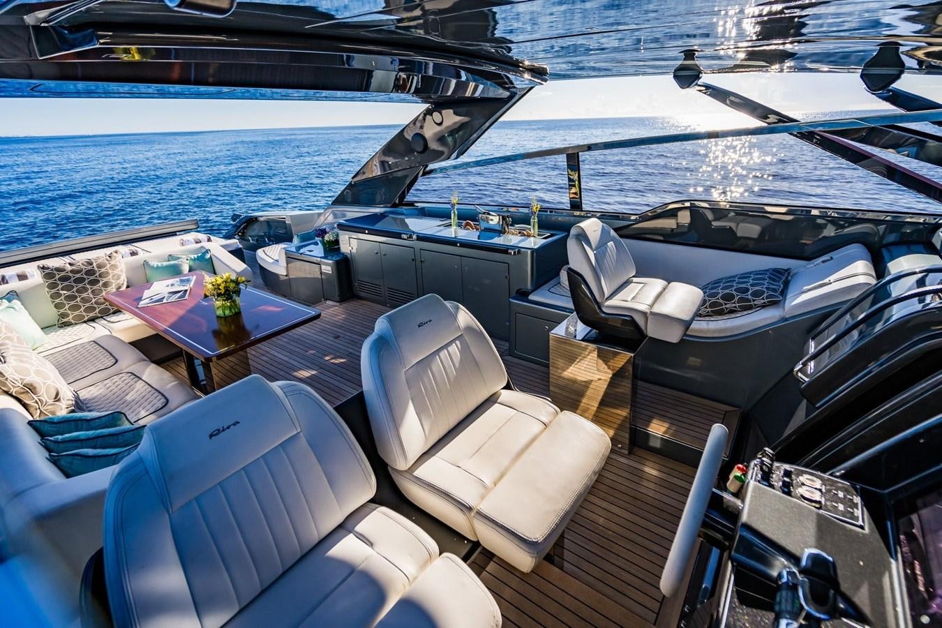 a boat on the water aboard 2021 RIVA 76' BAHAMAS Yacht for Sale