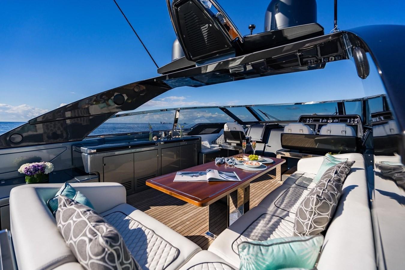 inside of a boat aboard 2021 RIVA 76' BAHAMAS Yacht for Sale