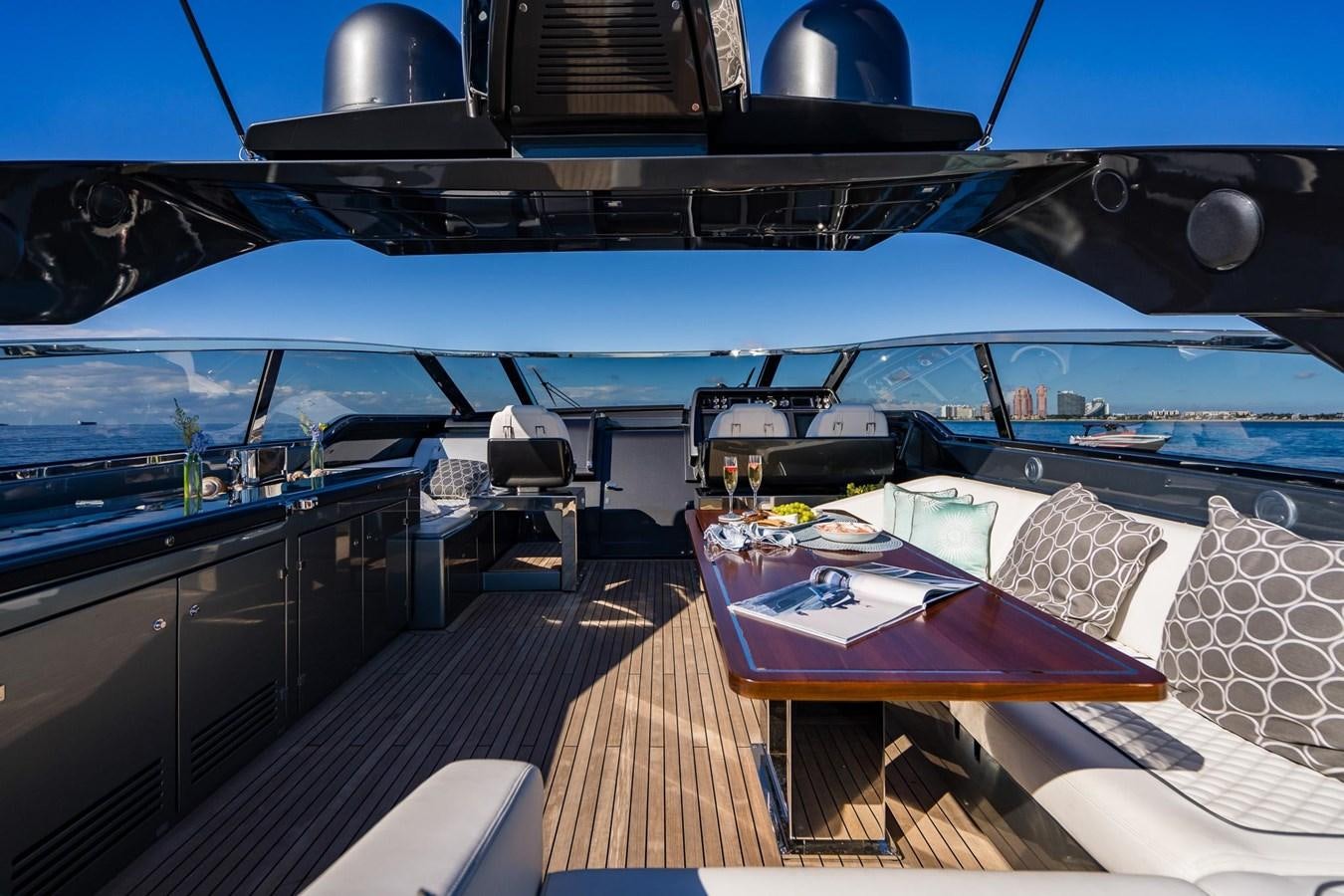 inside of a boat aboard 2021 RIVA 76' BAHAMAS Yacht for Sale