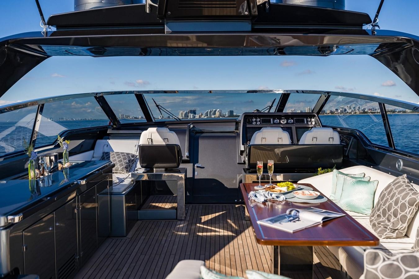 inside of a boat aboard 2021 RIVA 76' BAHAMAS Yacht for Sale