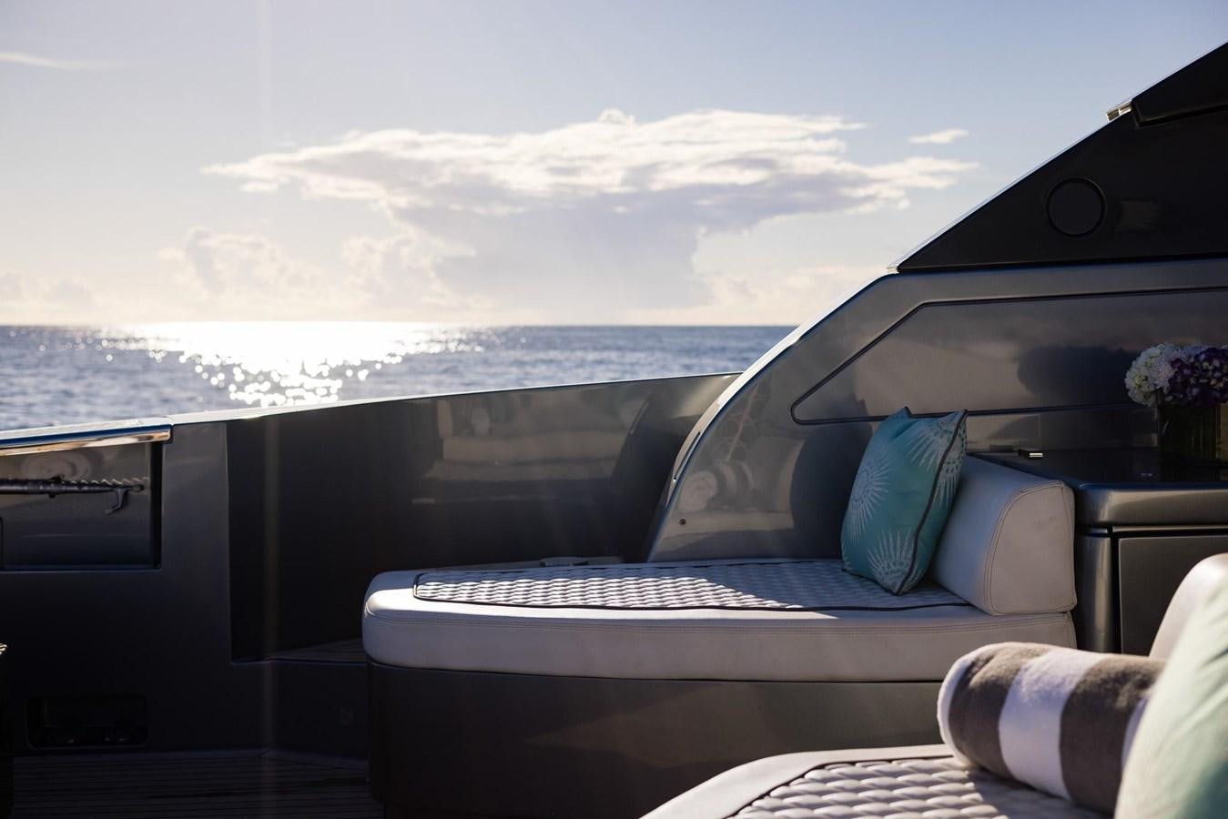 a car with a pillow on the dashboard aboard 2021 RIVA 76' BAHAMAS Yacht for Sale