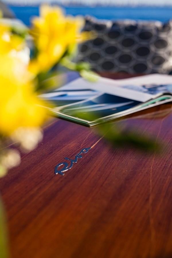 a close up of a book aboard 2021 RIVA 76' BAHAMAS Yacht for Sale