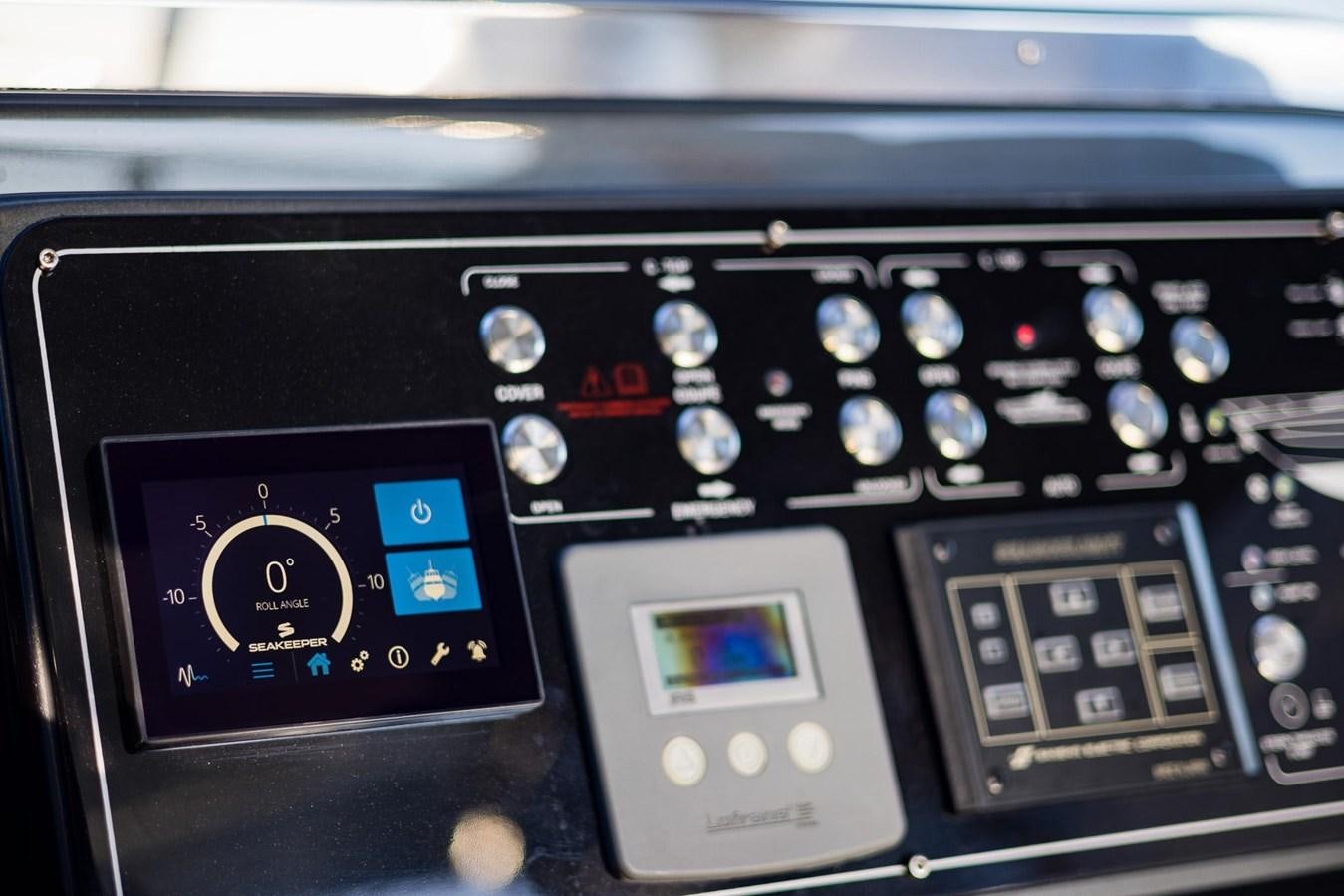 a close-up of a car dashboard aboard 2021 RIVA 76' BAHAMAS Yacht for Sale