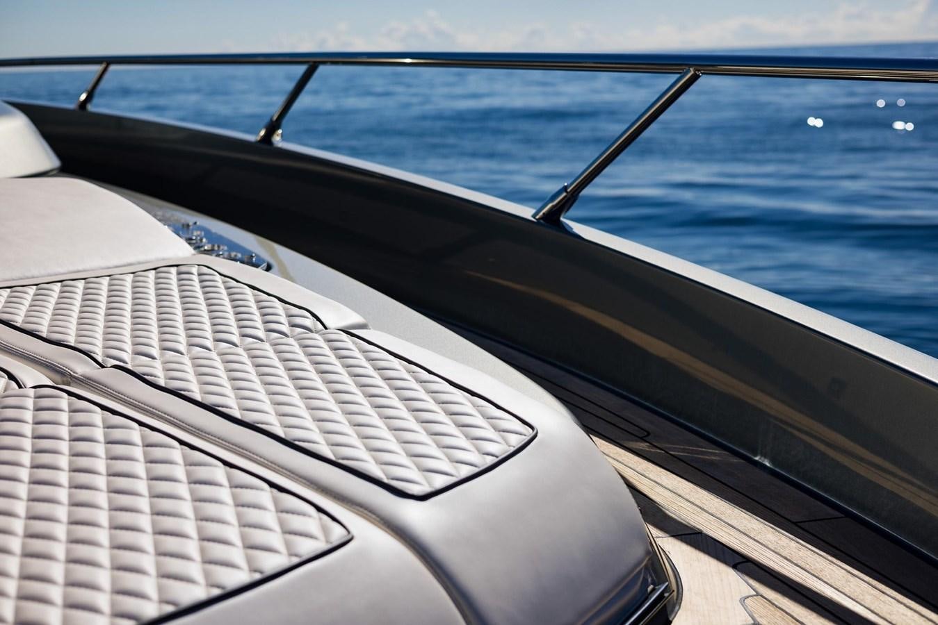 the deck of a boat aboard 2021 RIVA 76' BAHAMAS Yacht for Sale