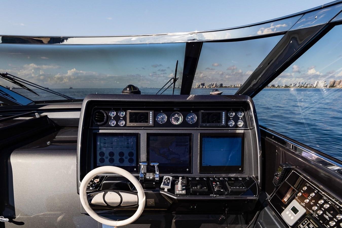 the cockpit of a plane aboard 2021 RIVA 76' BAHAMAS Yacht for Sale