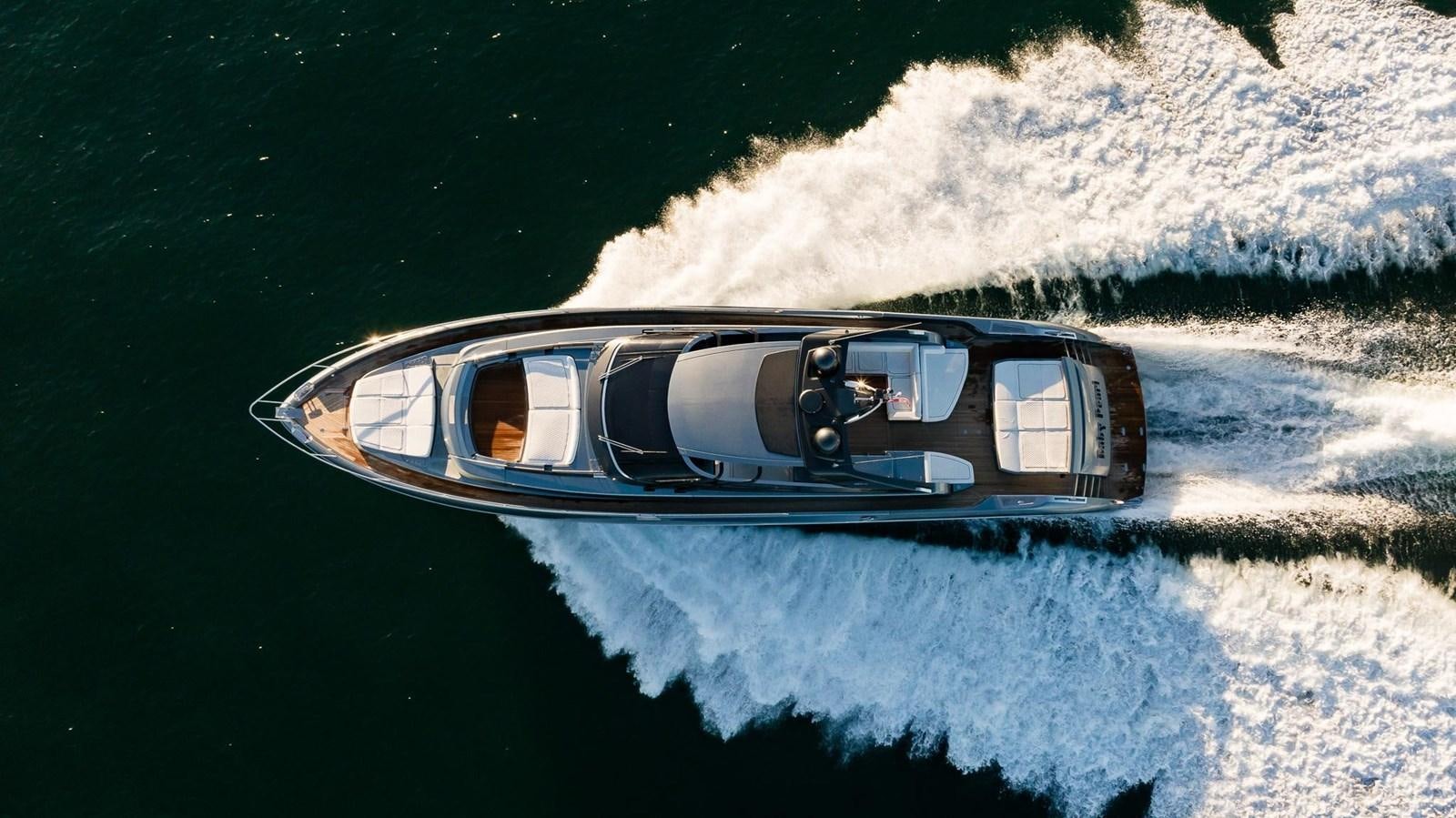a car driving on a snowy road aboard 2021 RIVA 76' BAHAMAS Yacht for Sale