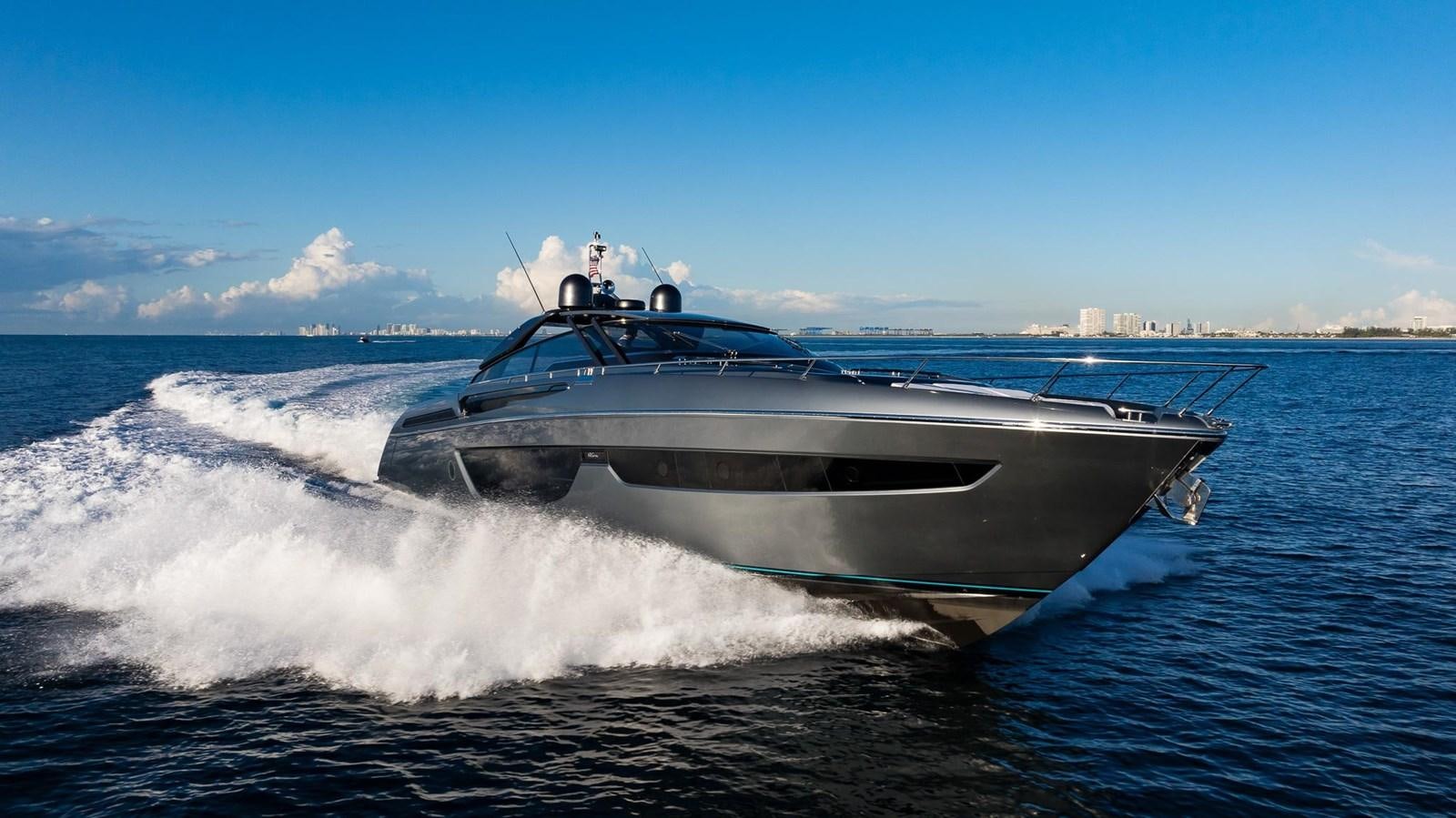 a boat splashing in the water aboard 2021 RIVA 76' BAHAMAS Yacht for Sale