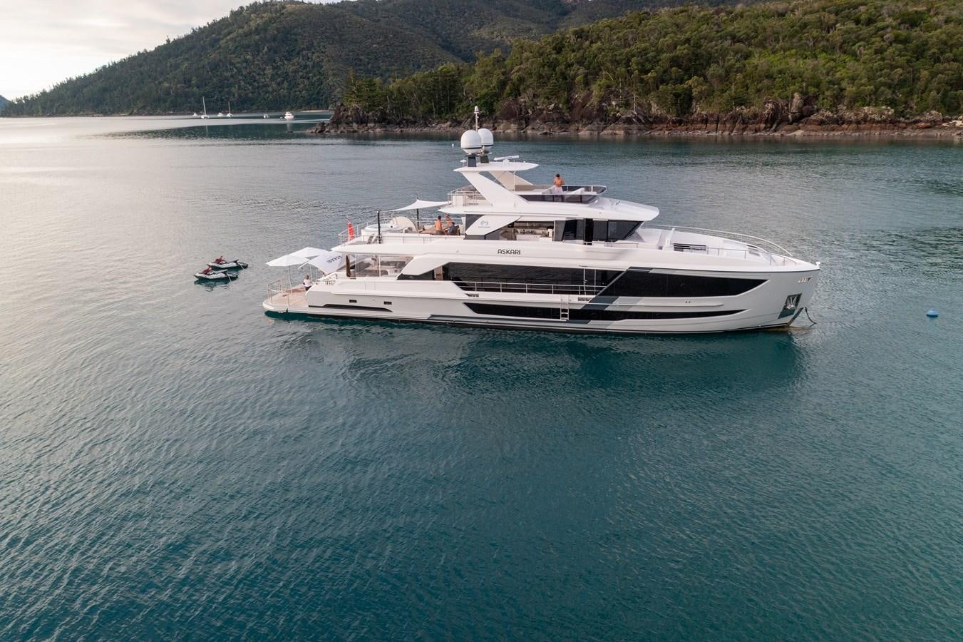 a boat on the water aboard ASKARI Yacht for Sale