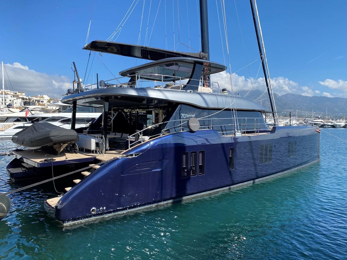 a boat in the water aboard NAOMA Yacht for Sale