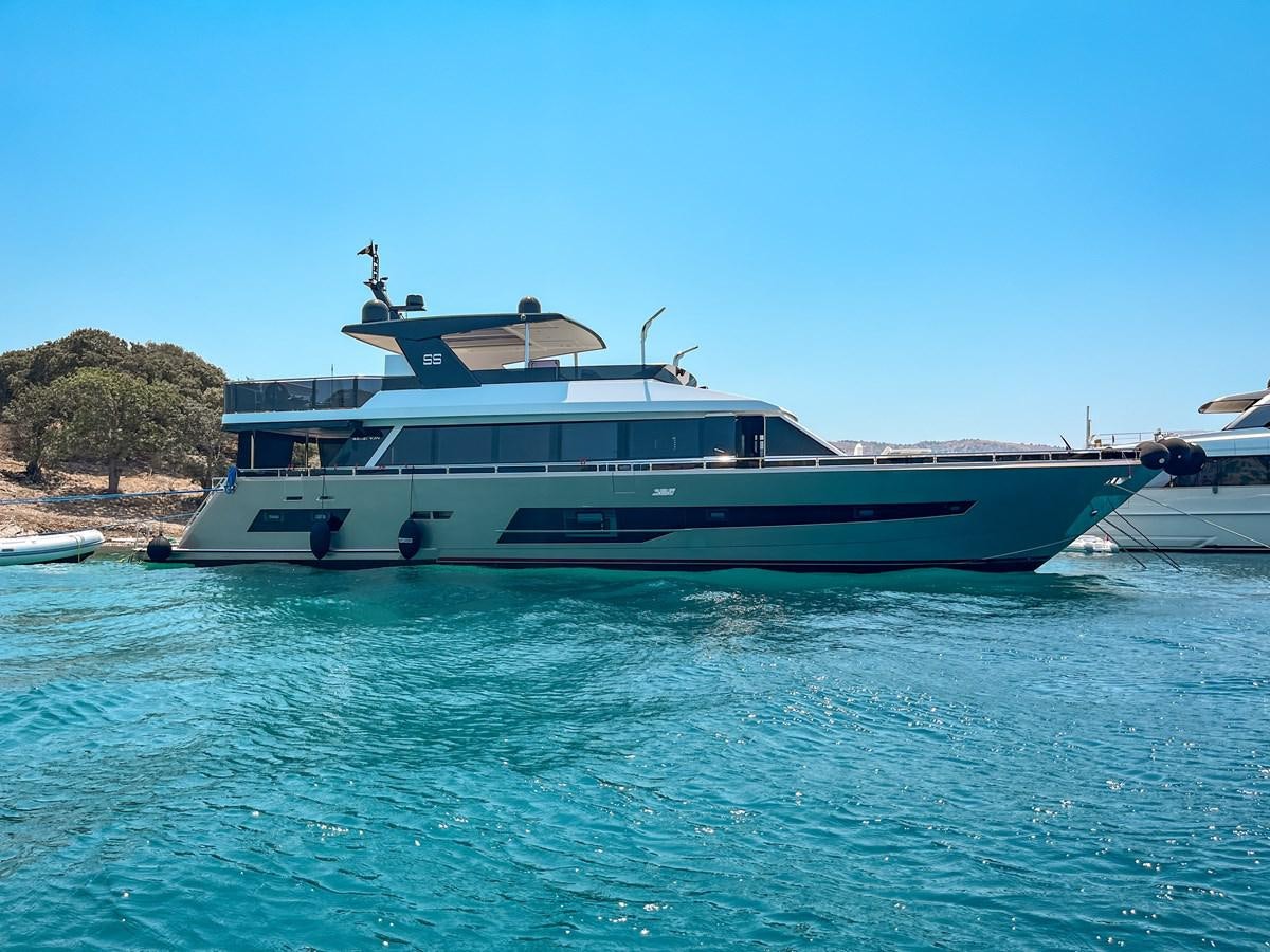 a boat in the water aboard SAADET SULTAN Yacht for Sale