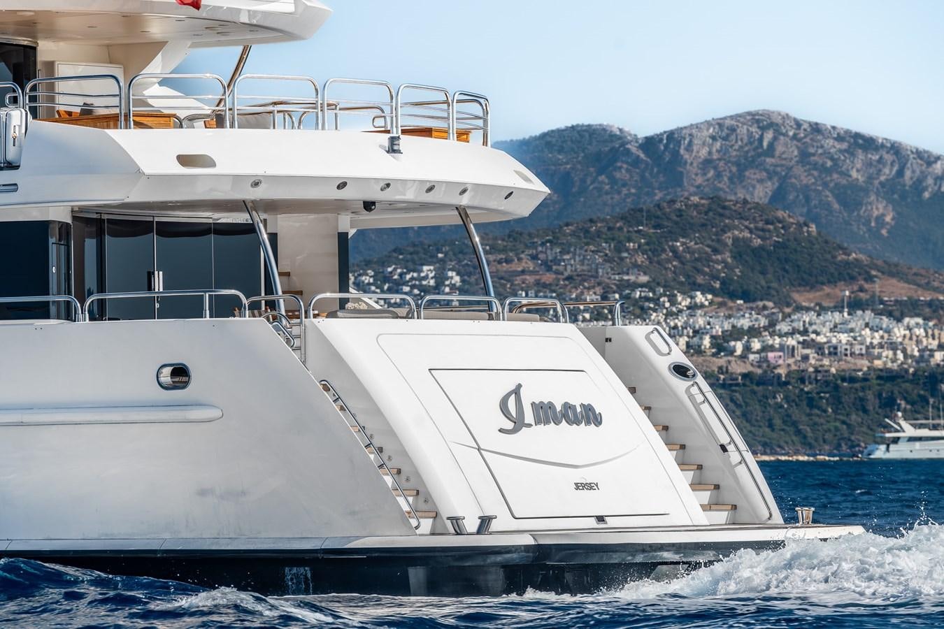 a boat in the water aboard IMAN Yacht for Sale