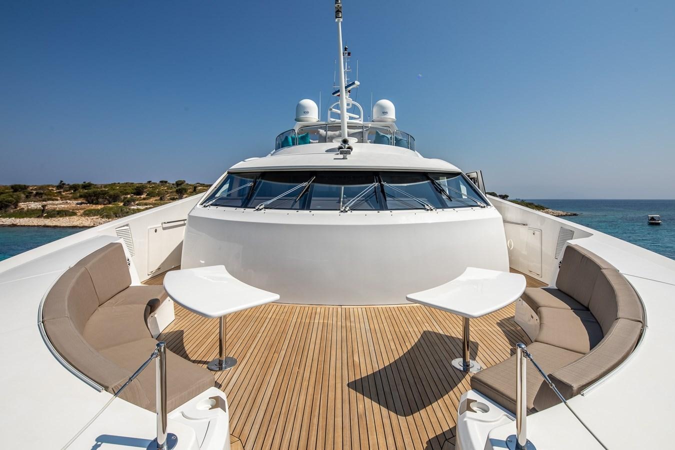 a boat on a deck aboard IMAN Yacht for Sale