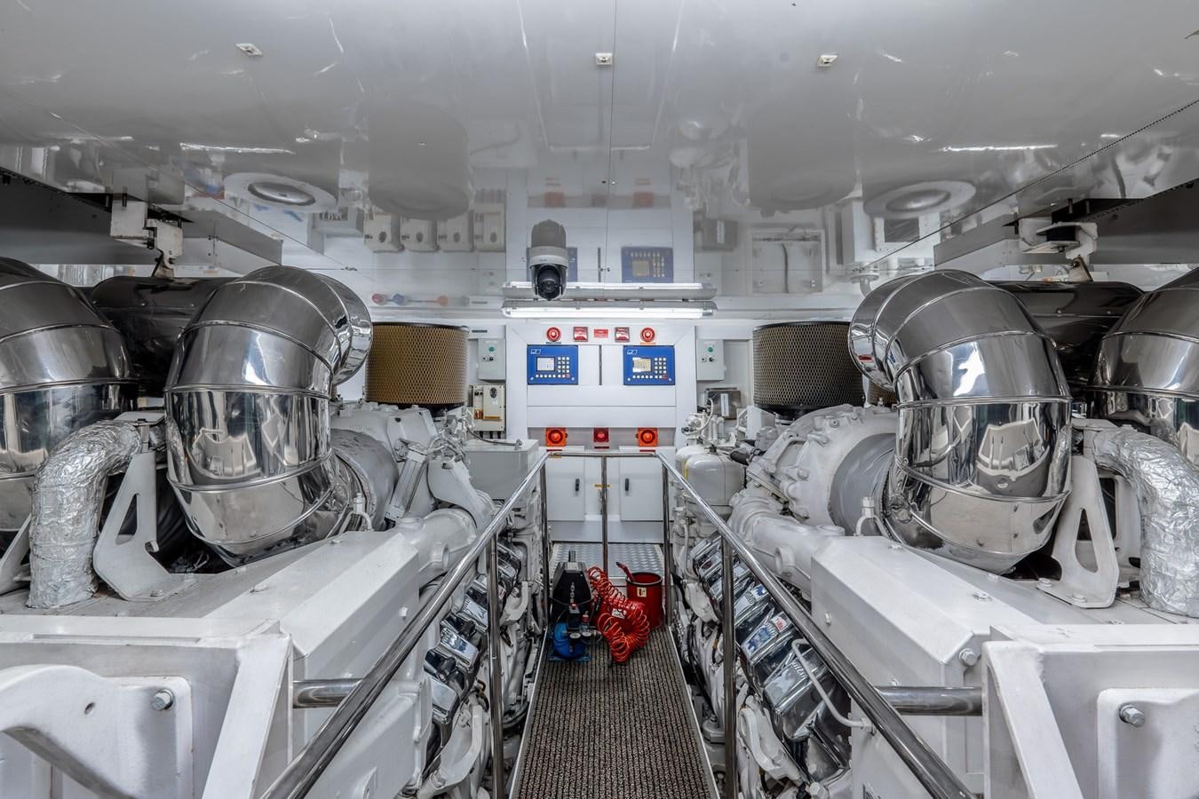 a large room with machinery aboard IMAN Yacht for Sale