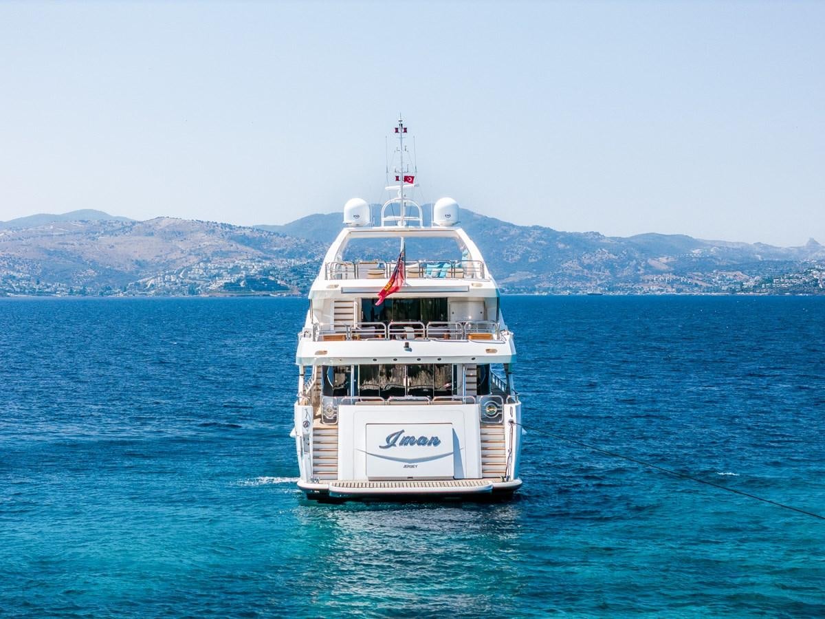 a boat in the water aboard IMAN Yacht for Sale