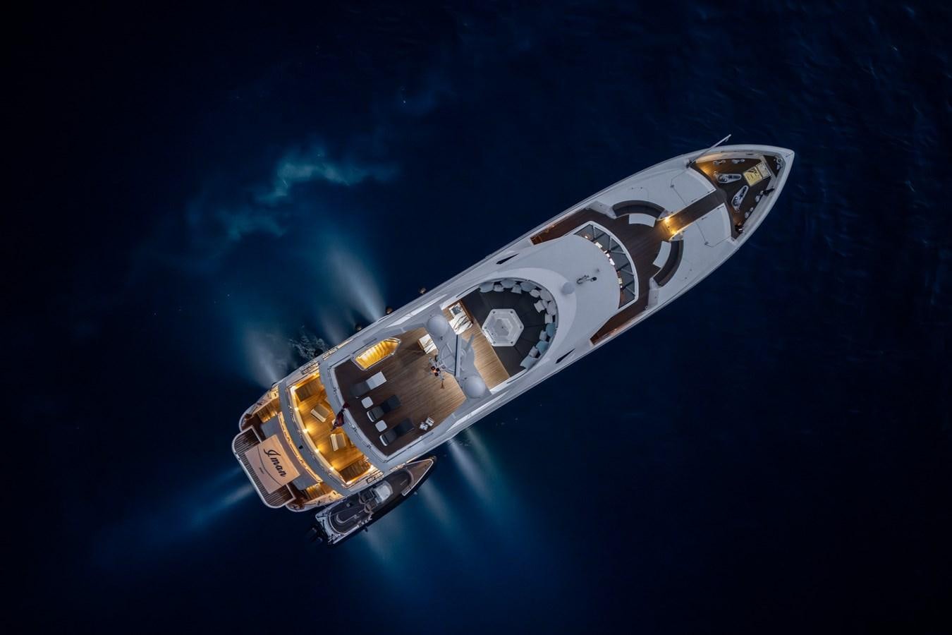 a spacecraft in space aboard IMAN Yacht for Sale