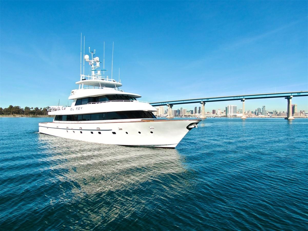 a boat sailing on the water aboard EL REY Yacht for Sale
