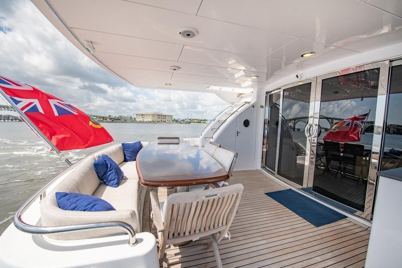 a boat on a deck aboard DESTINY IV Yacht for Sale