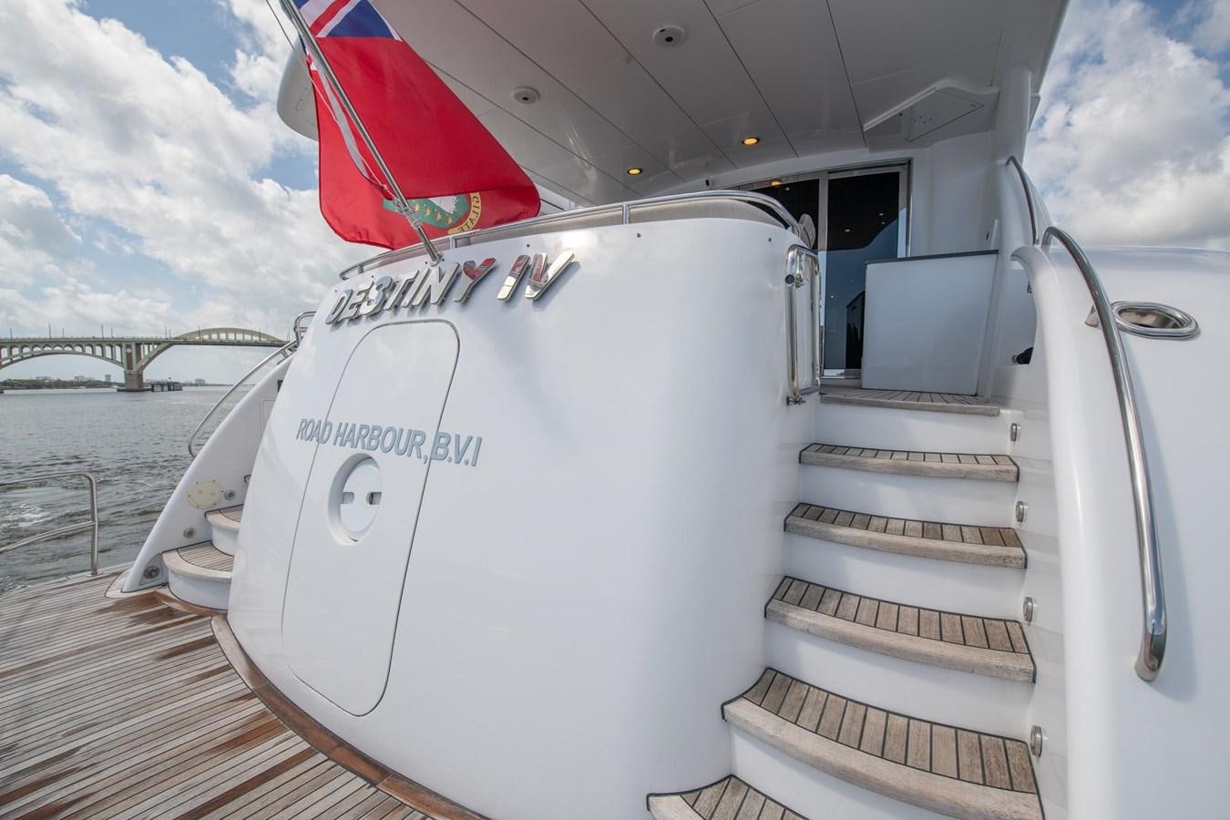 a boat on a deck aboard DESTINY IV Yacht for Sale