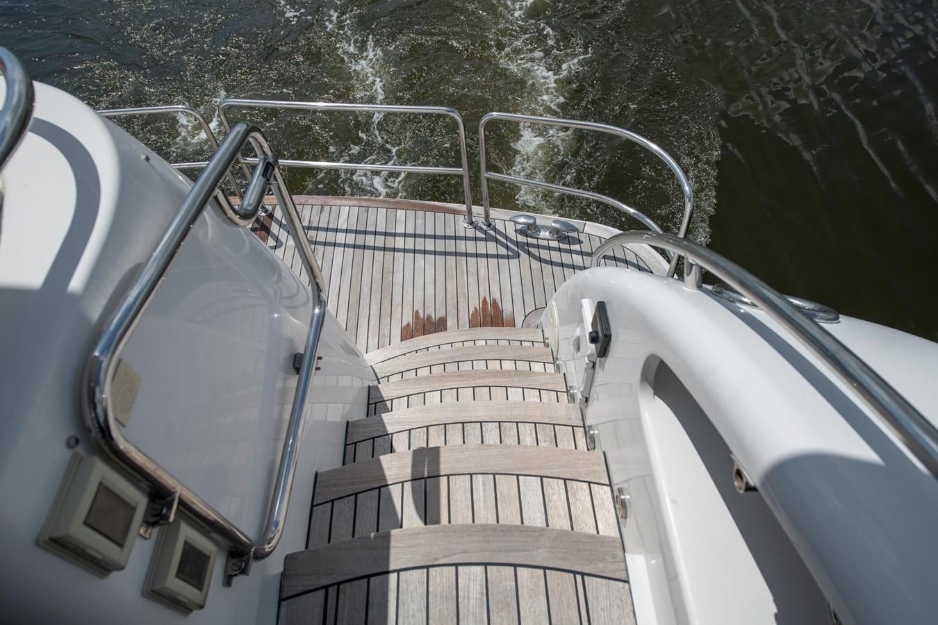 a metal railing over a bridge aboard DESTINY IV Yacht for Sale