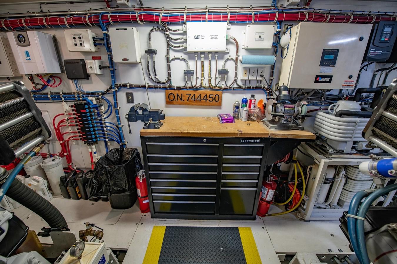 a room with equipment and equipment aboard DESTINY IV Yacht for Sale