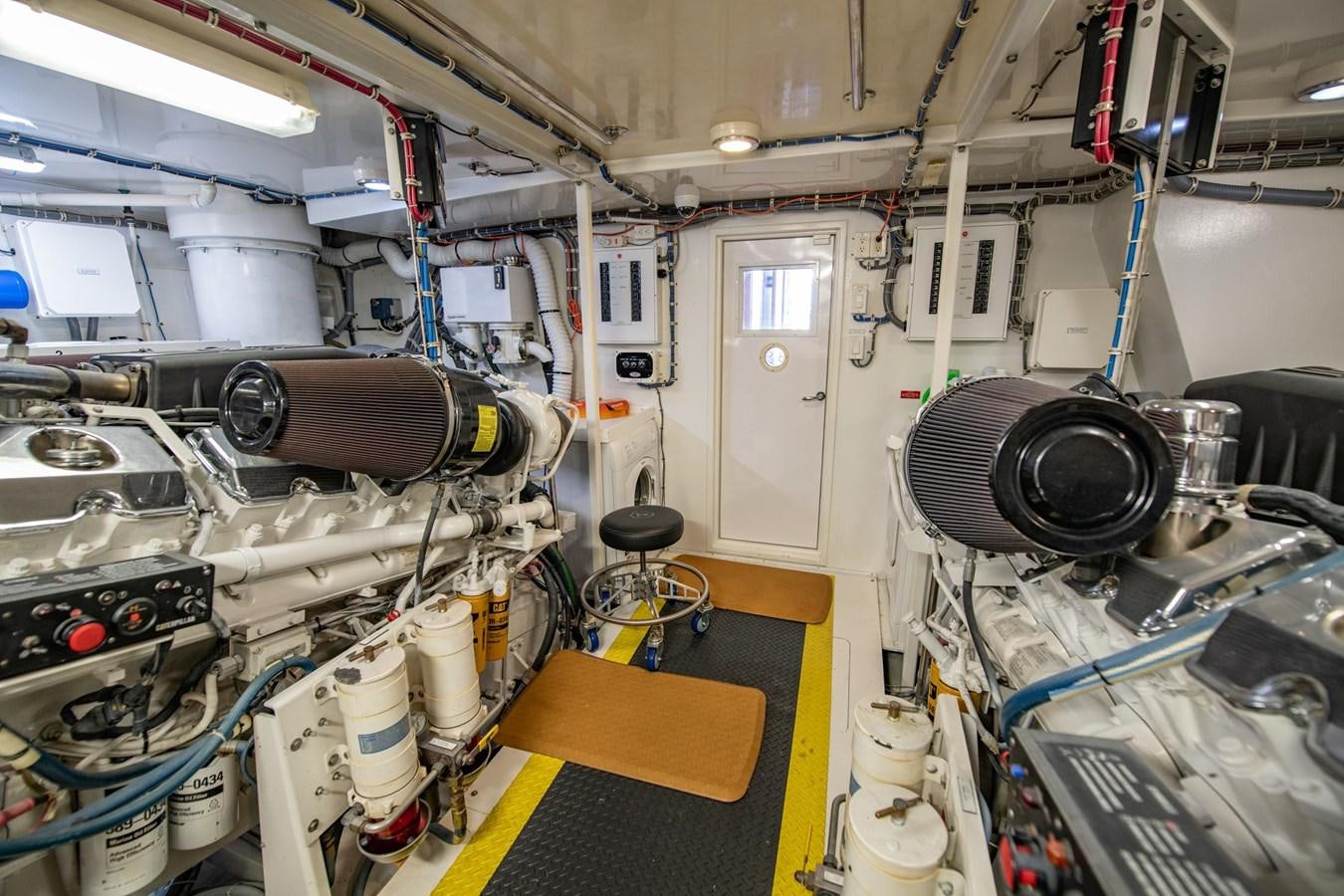 a room with machinery aboard DESTINY IV Yacht for Sale