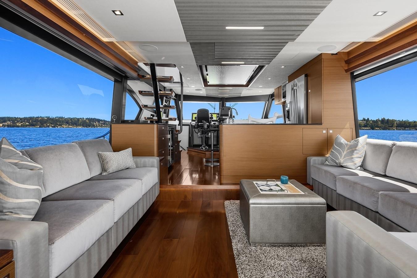 inside of a cabin aboard THRU & THRU Yacht for Sale