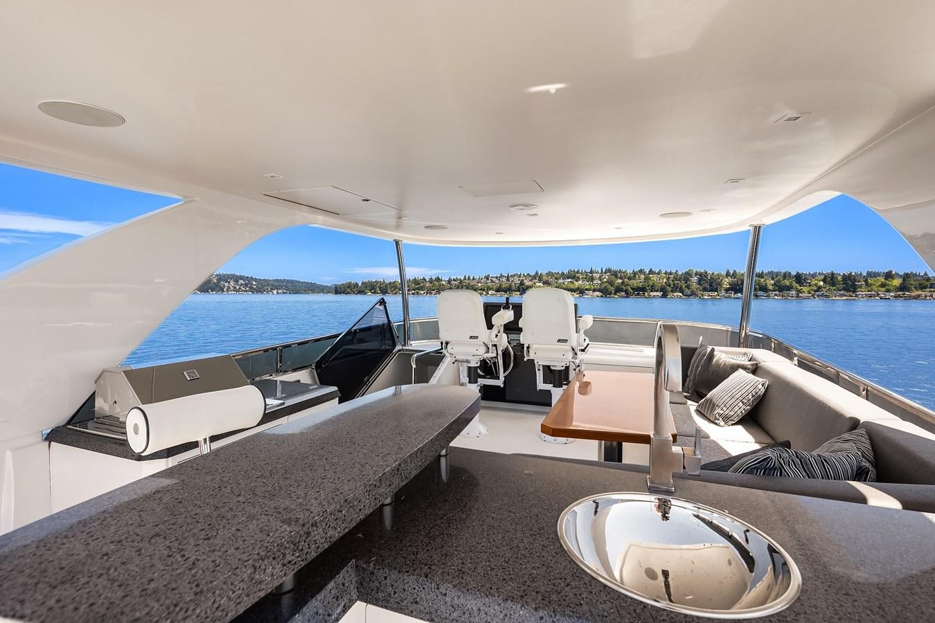 a boat on the water aboard THRU & THRU Yacht for Sale