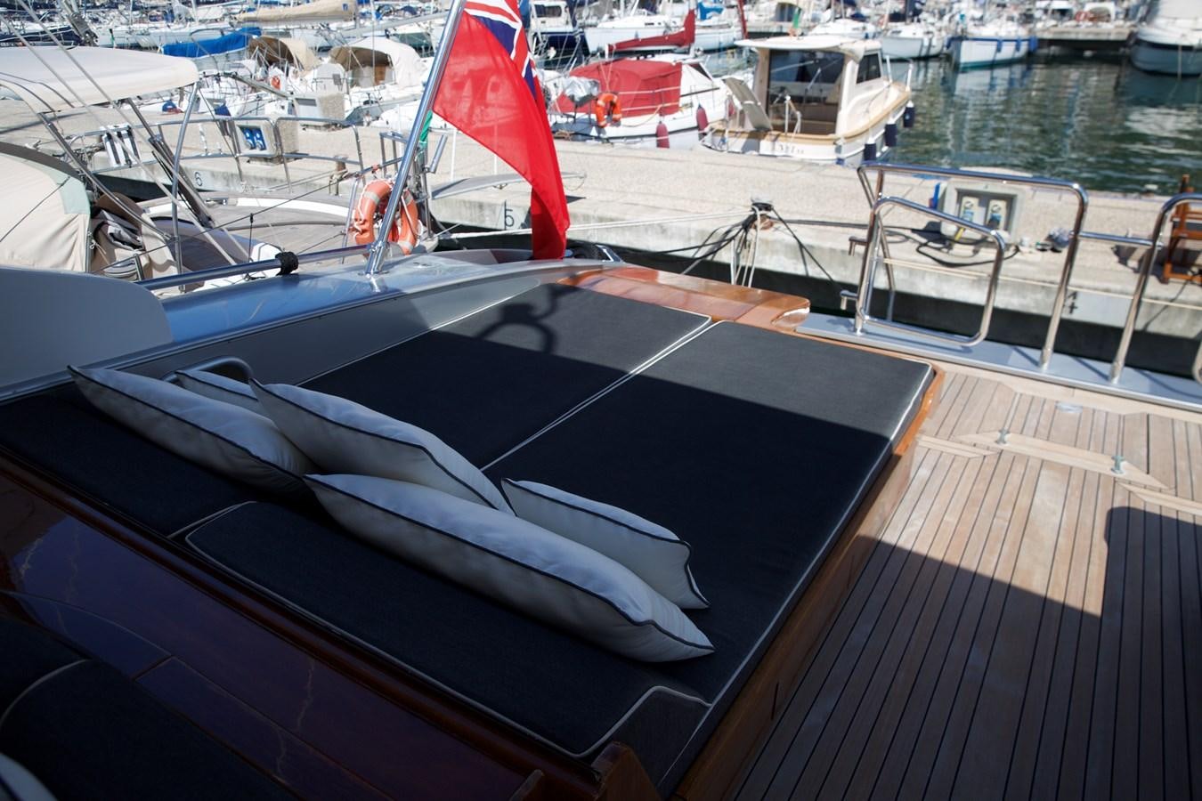 a boat on a deck aboard SILVER SKY Yacht for Sale