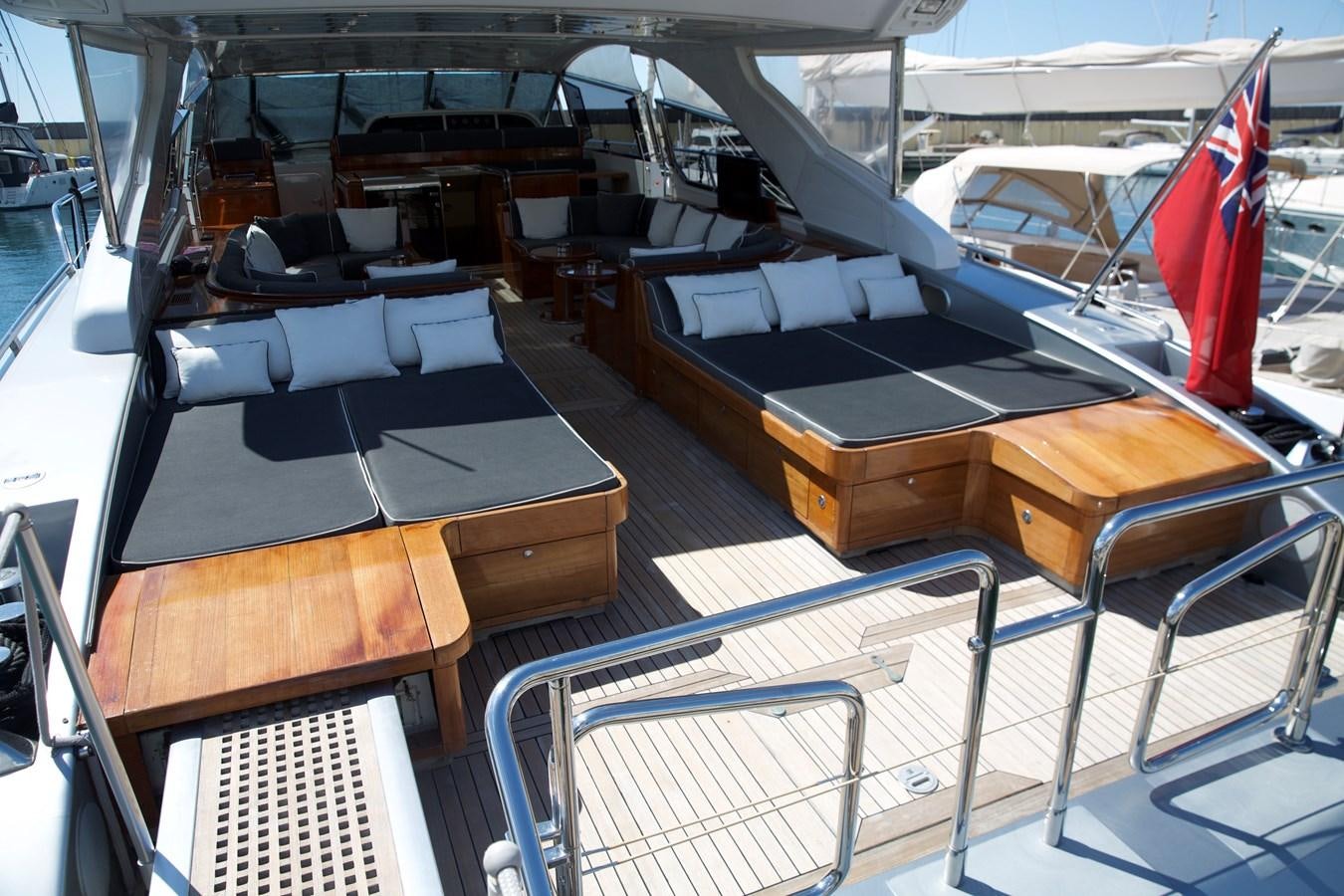 a boat with several desks aboard SILVER SKY Yacht for Sale