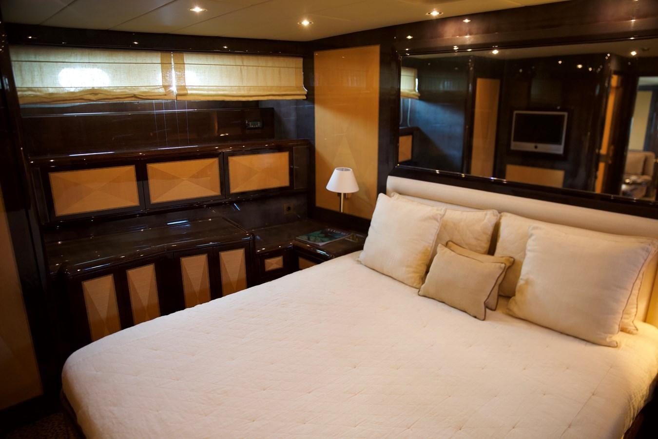 a bed with pillows aboard SILVER SKY Yacht for Sale