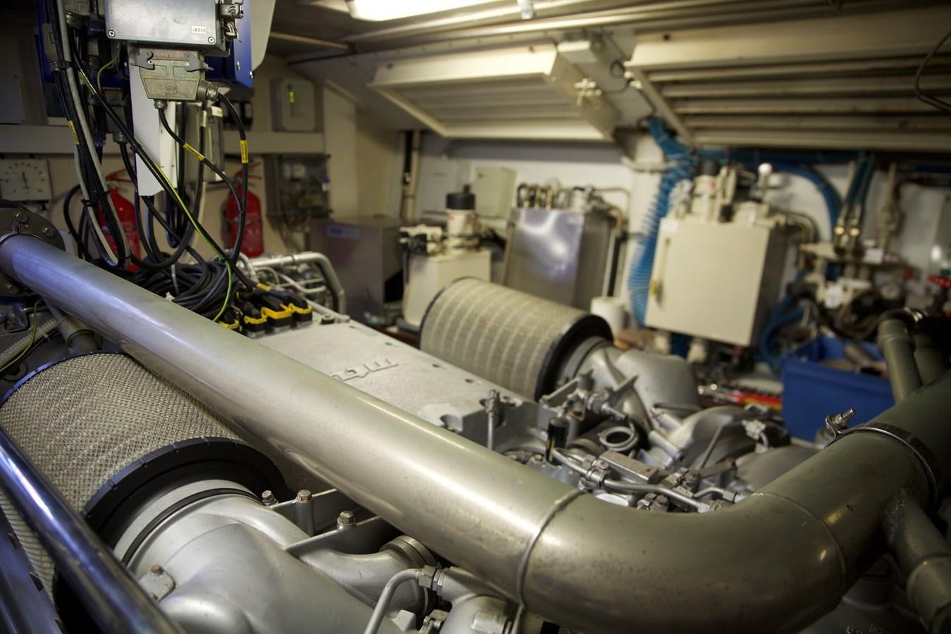 a room with machinery aboard SILVER SKY Yacht for Sale