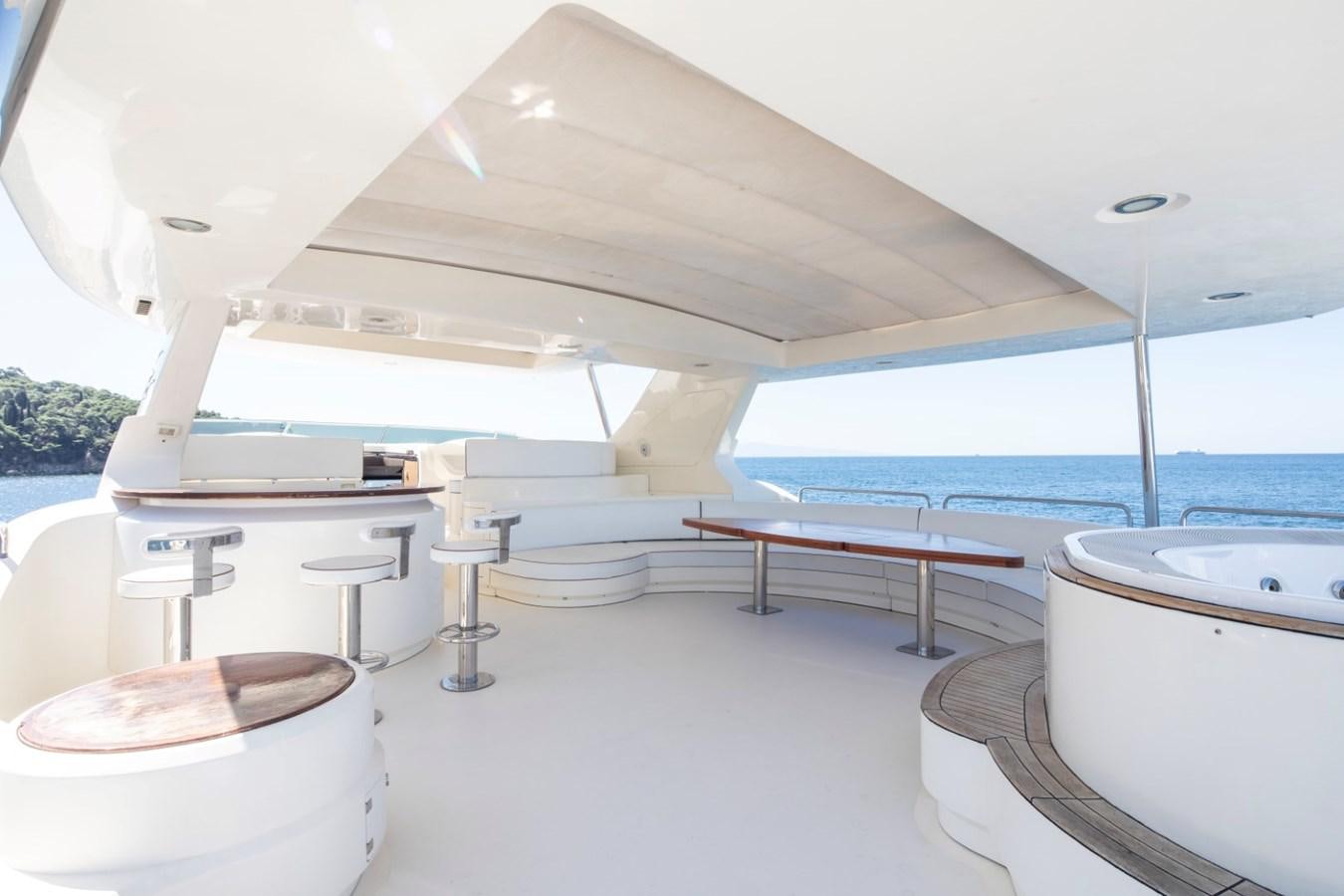 a room with a table and chairs aboard NIMIR Yacht for Sale