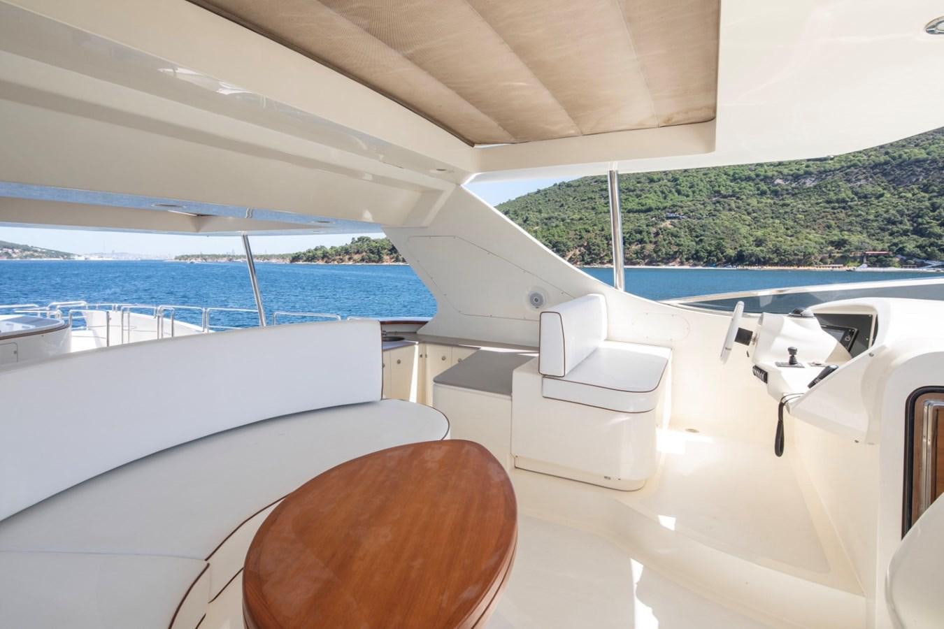 a room with a view of the ocean and the land aboard NIMIR Yacht for Sale