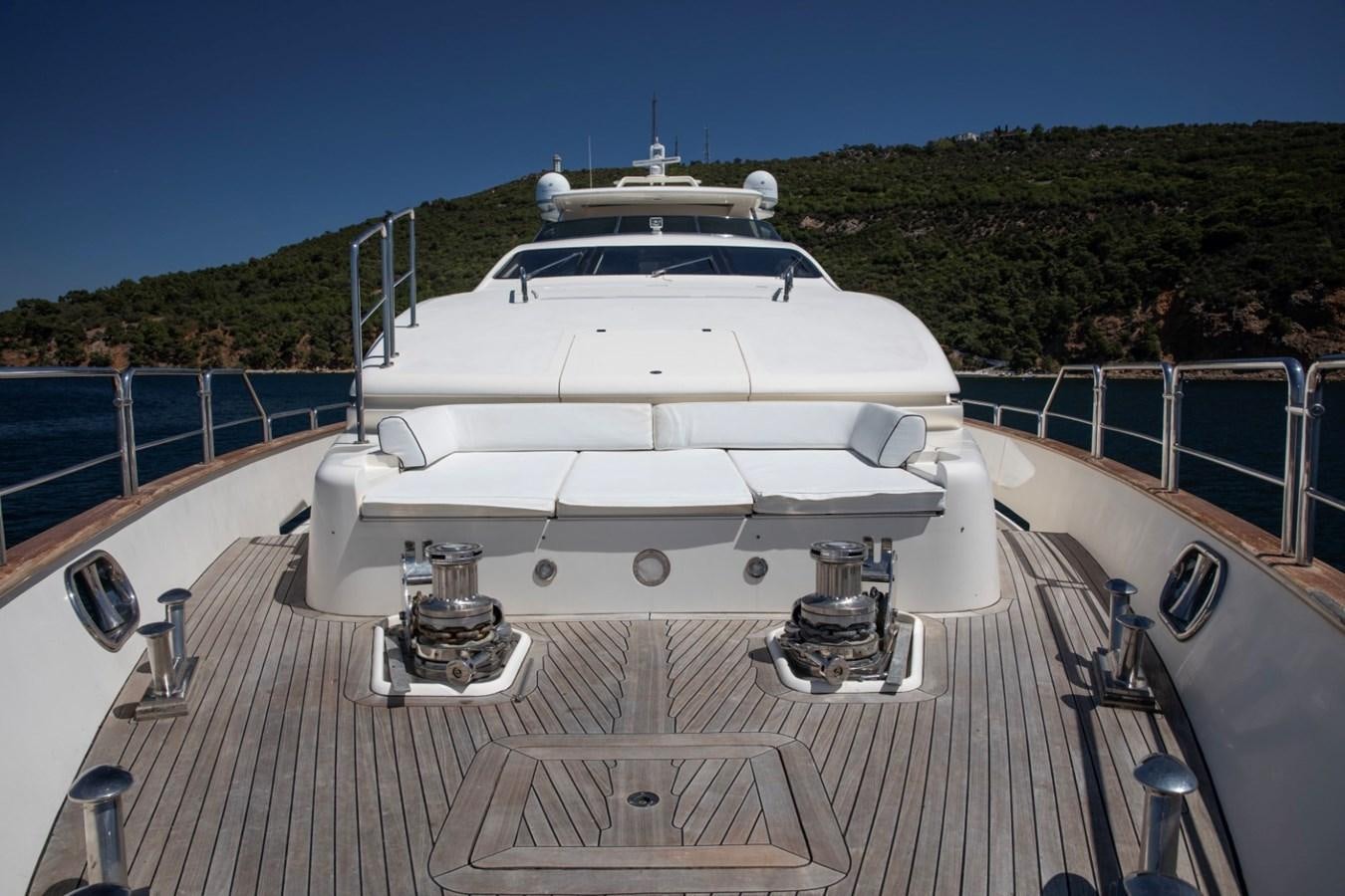 a boat on a deck aboard NIMIR Yacht for Sale
