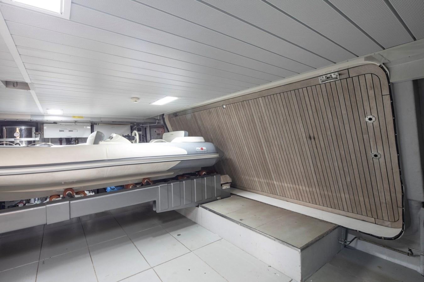 a large room with several white tanks aboard NIMIR Yacht for Sale