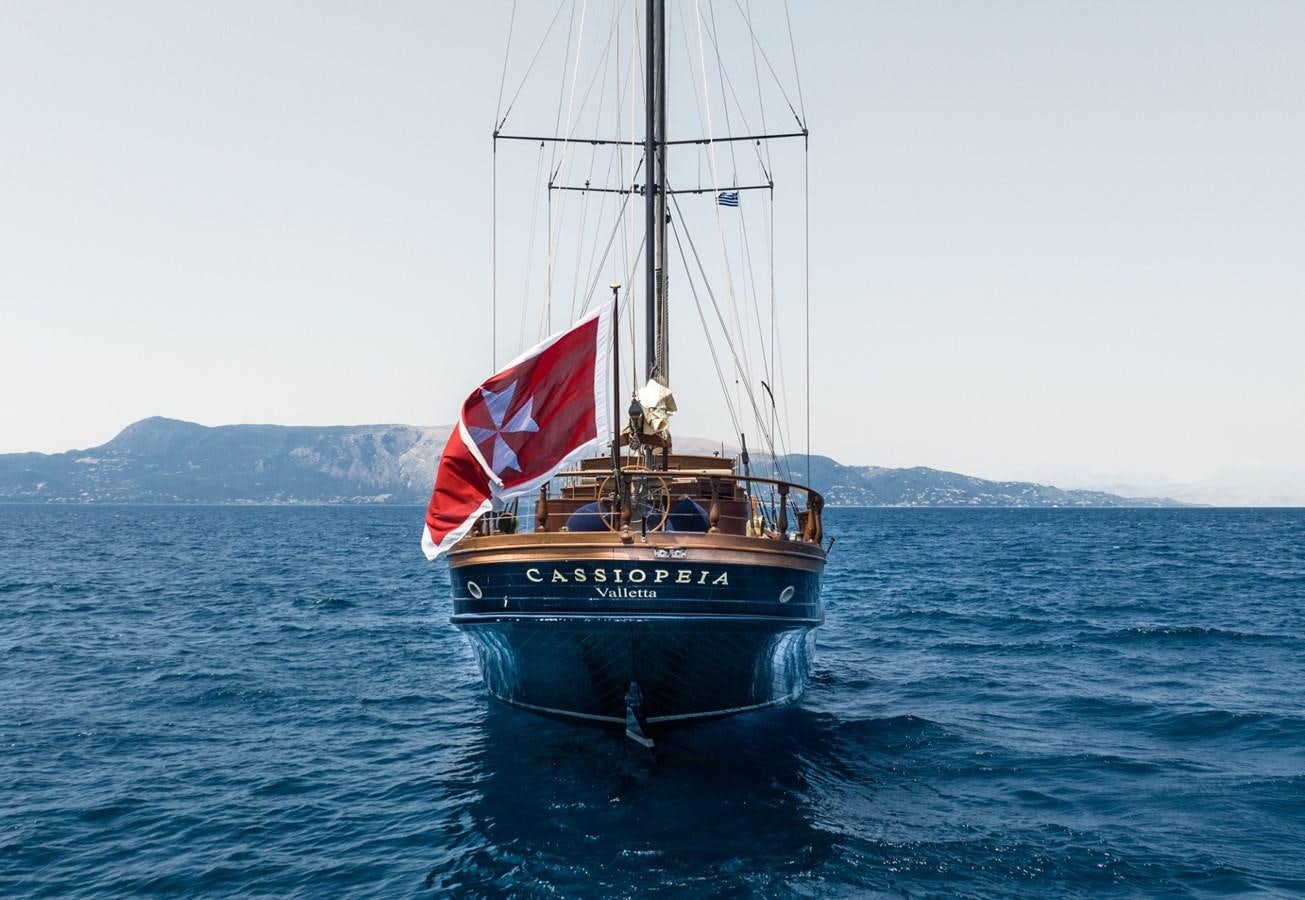 a boat on the water aboard CASSIOPEIA Yacht for Sale